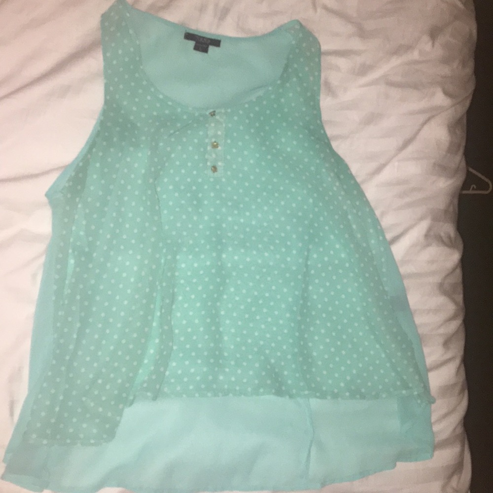 Sheer Polka Dot Tank Top